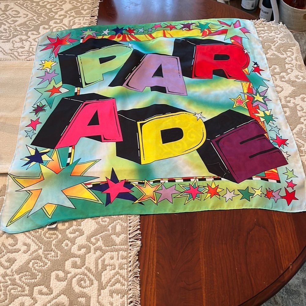 Parade Scarf 24 inch square in EUC